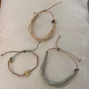 Pura Vida Gold and Tan Nautical Bracelet Set
